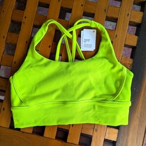 Lululemon Energy Bra Long Line Ribbed, Sz 10